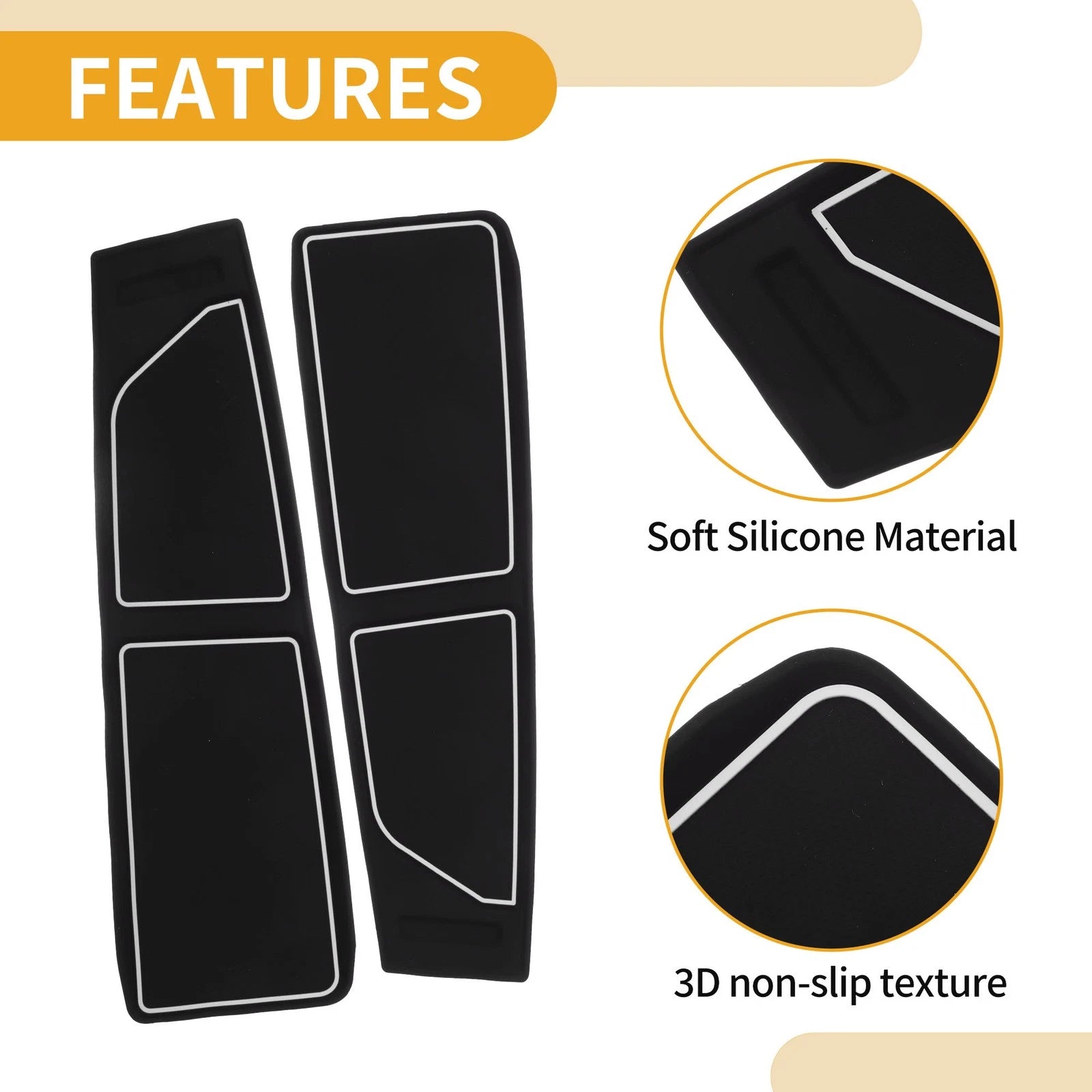 Dashboard Cover for Ford Bronco (2021–2024) Black Gray Set of 1