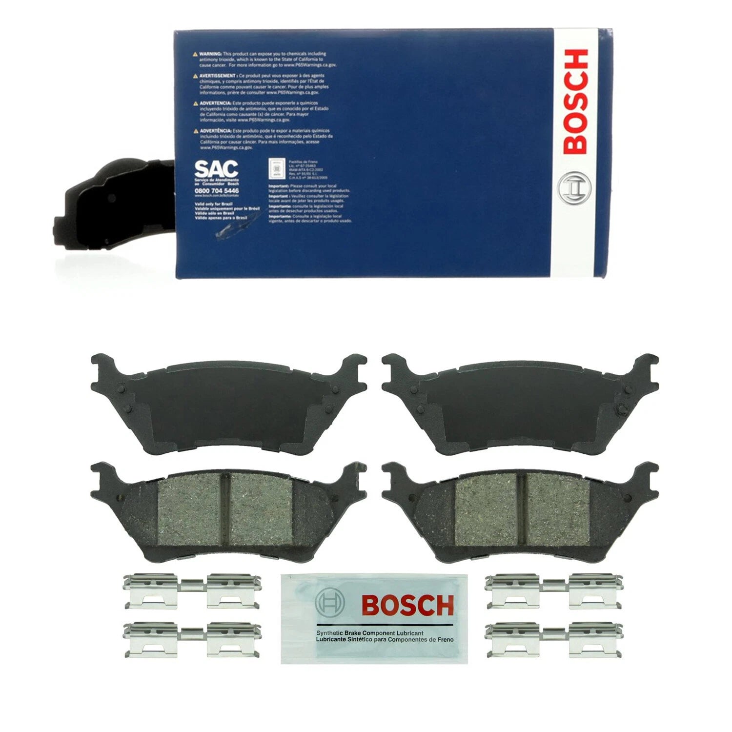 Bosch Blue Ceramic Disc Brake Pad Kit for Ford F-150 (2012–2017)