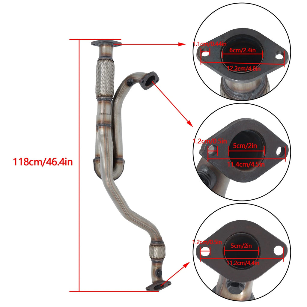 Exhaust Y Flex Pipe for Chevy Traverse GMC Acadia Buick Enclave (2009–2017)