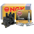 NGK DIS Ignition Coil & 4 G-Power Platinum Spark Plugs for Ford Mazda 2.3 (2000–2009)