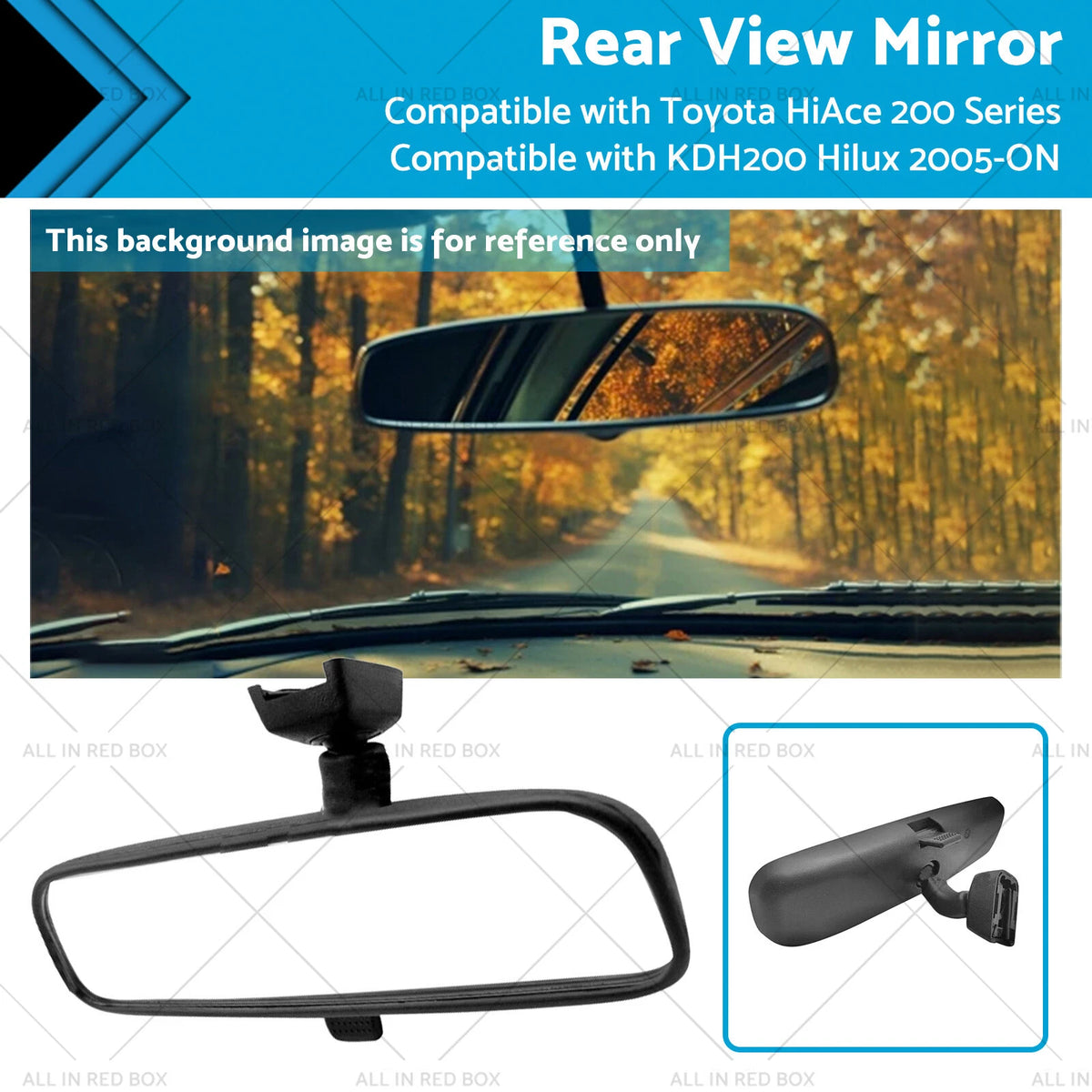 Rear View Mirror for Toyota HiAce 200 Series KDH200, Hilux (2005-ON)