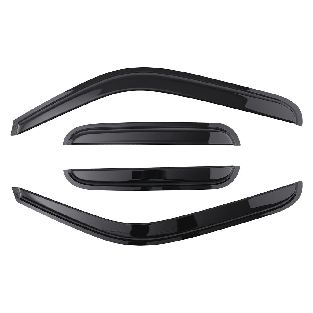 Vent Rain Guards Deflector for Chevy Silverado 1999-2006 Extended Cab Black 4Pcs