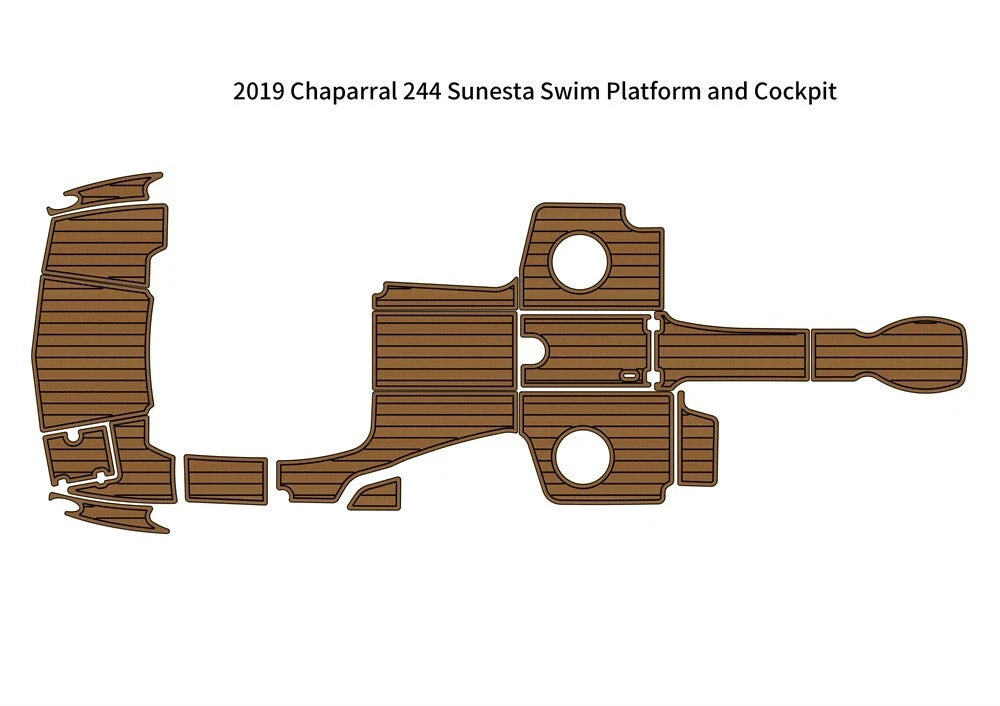 EVA Foam Teak Floor Pad for Chaparral 244 Sunesta (2019)