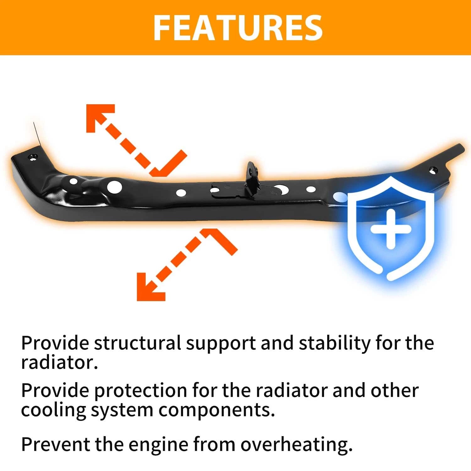 Upper Radiator Side Core Support Bracket LH for Nissan Altima (2013–2023)