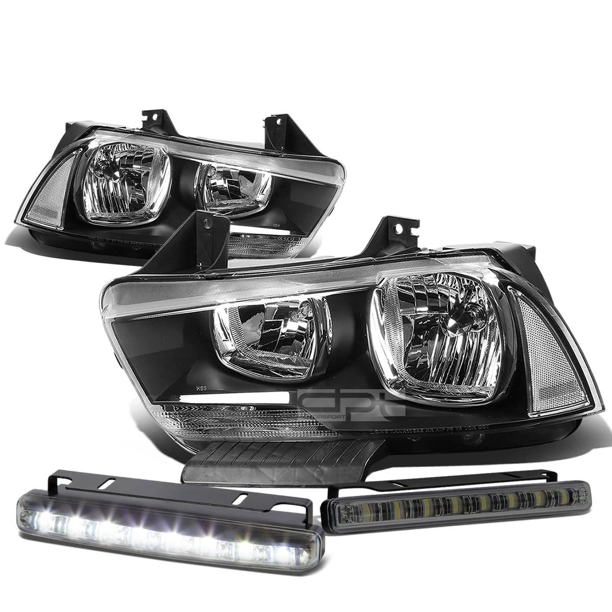 Headlight, Corner & LED Fog Light Set for Dodge Charger (2011–2014)