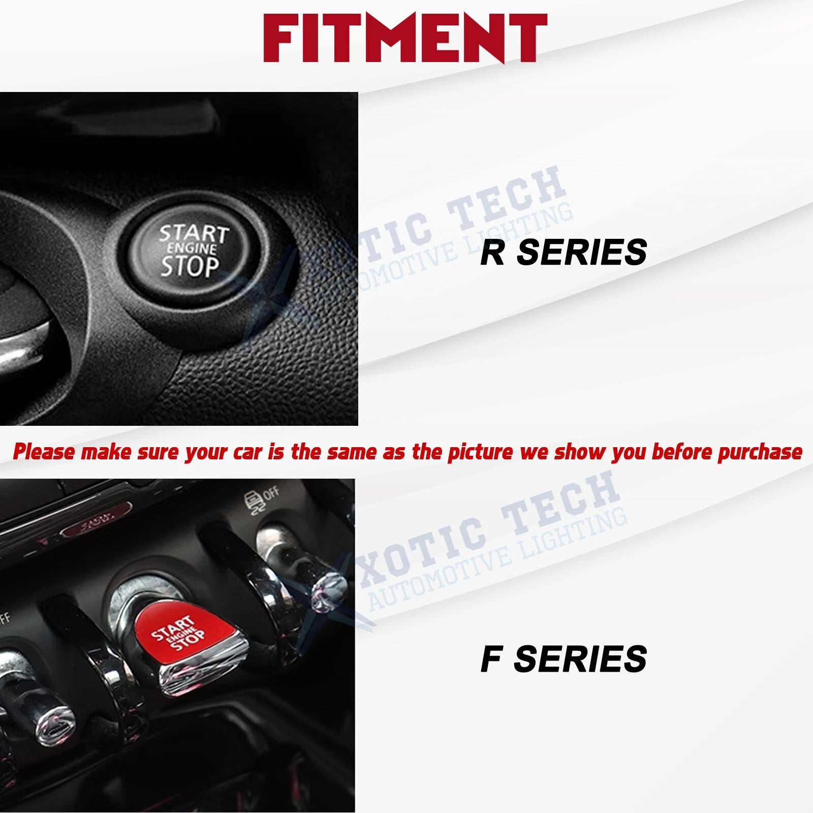 Ignition Switch Protection Button Cap Sticker for Mini Cooper (R56-R57)