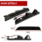 2X Smoked Lens Rear Bumper Side Marker Red LED Lights for Ford Mustang (2010–2014)