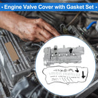 Front Engine Valve Cover w/ Gasket No. 25201395 for Chevrolet Malibu (2013–2022)