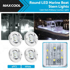 4X Round LED Cabin Deck Courtesy Lights for Marine 12V