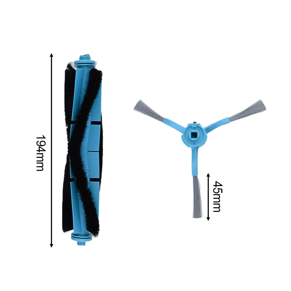 Set of 2 Main Roller Side Brushes for Conga 7490