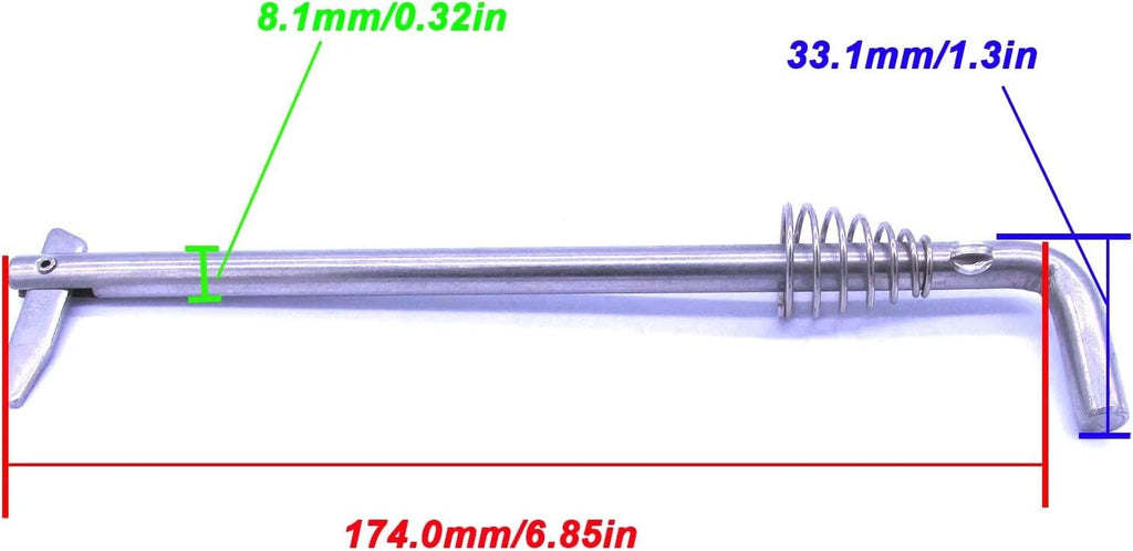 Tilt Pin & Spring for Tohatsu 4HP 5HP 6HP 8HP 9.8HP (350-62121-1)