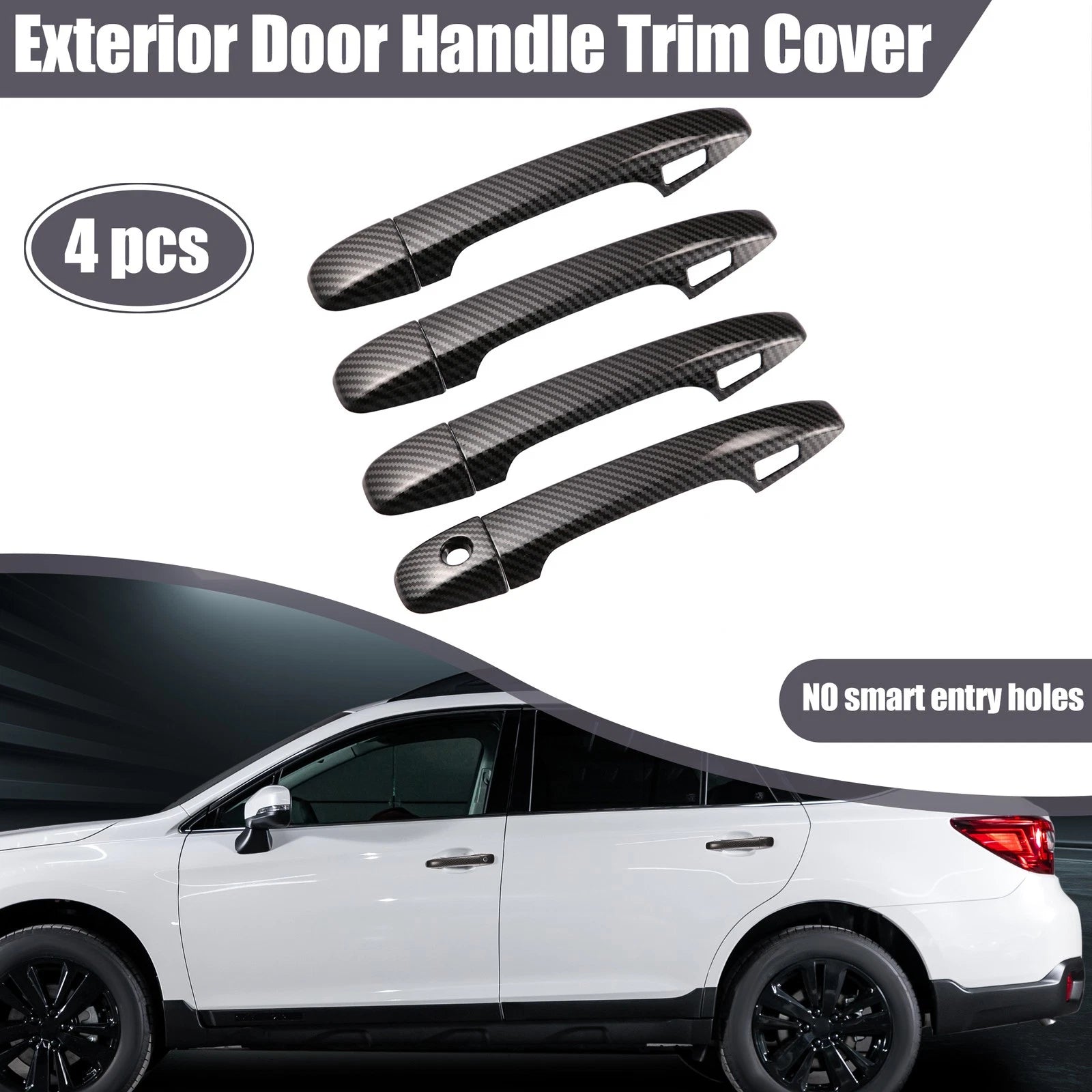 Set of 4 Exterior Door Handle Covers for Subaru Outback Legacy WRX Forester (2015–2022)