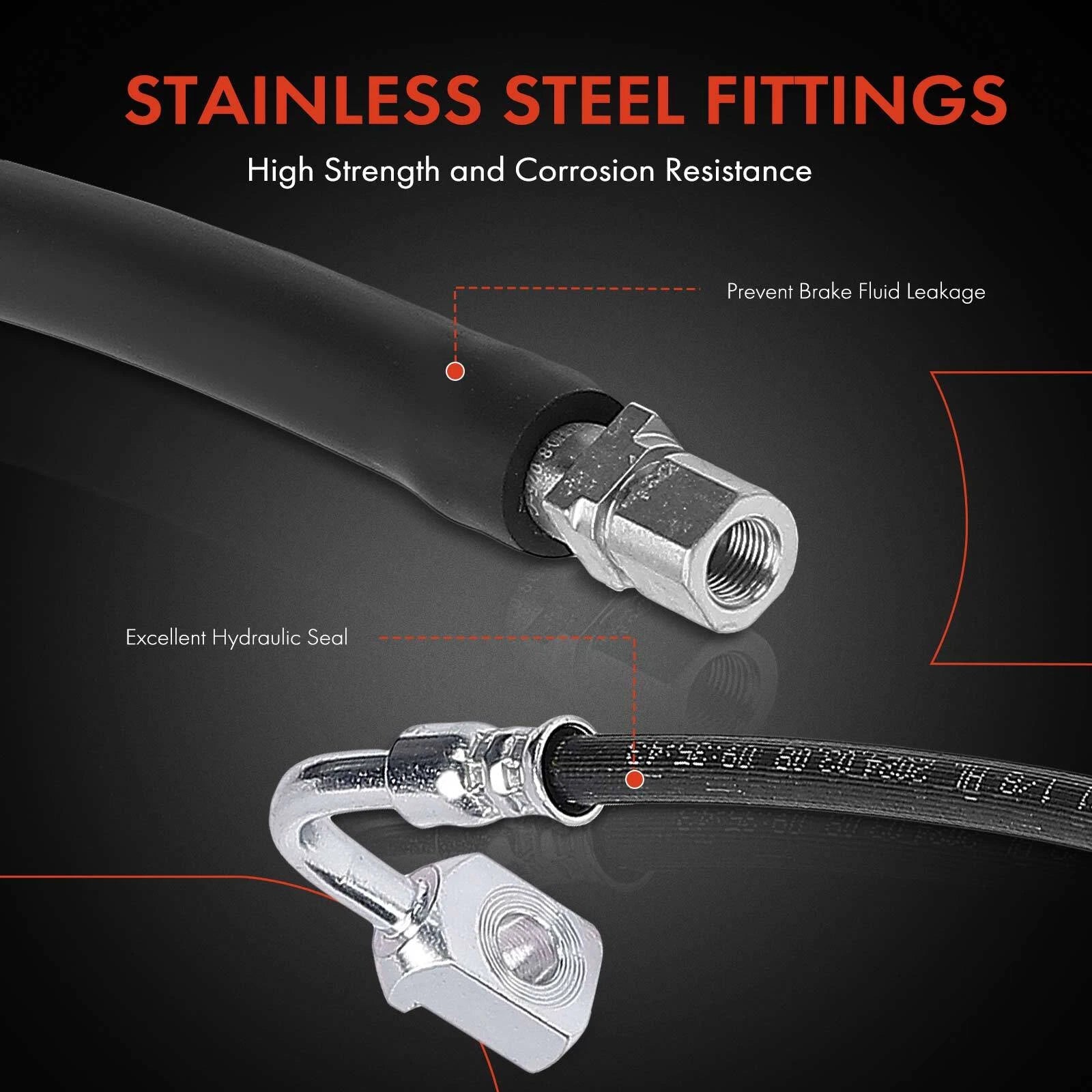 Front Left Brake Hydraulic Hose for Chevy Corvette (2015-2019)