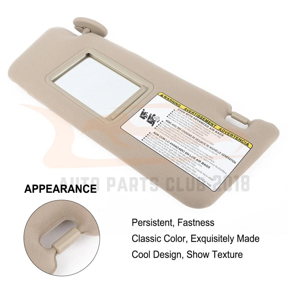 Tan Beige Cloth Sun Visor for Toyota Tacoma (2005–2014)