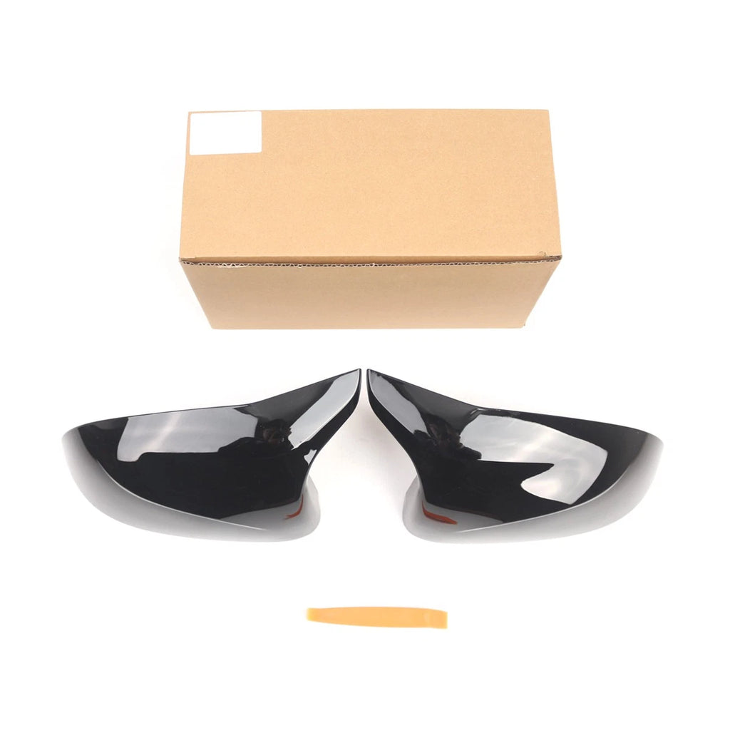 Horn Style Black Side Mirror Cover Caps for BMW X3 G01 X4 G02 (2018–Present)