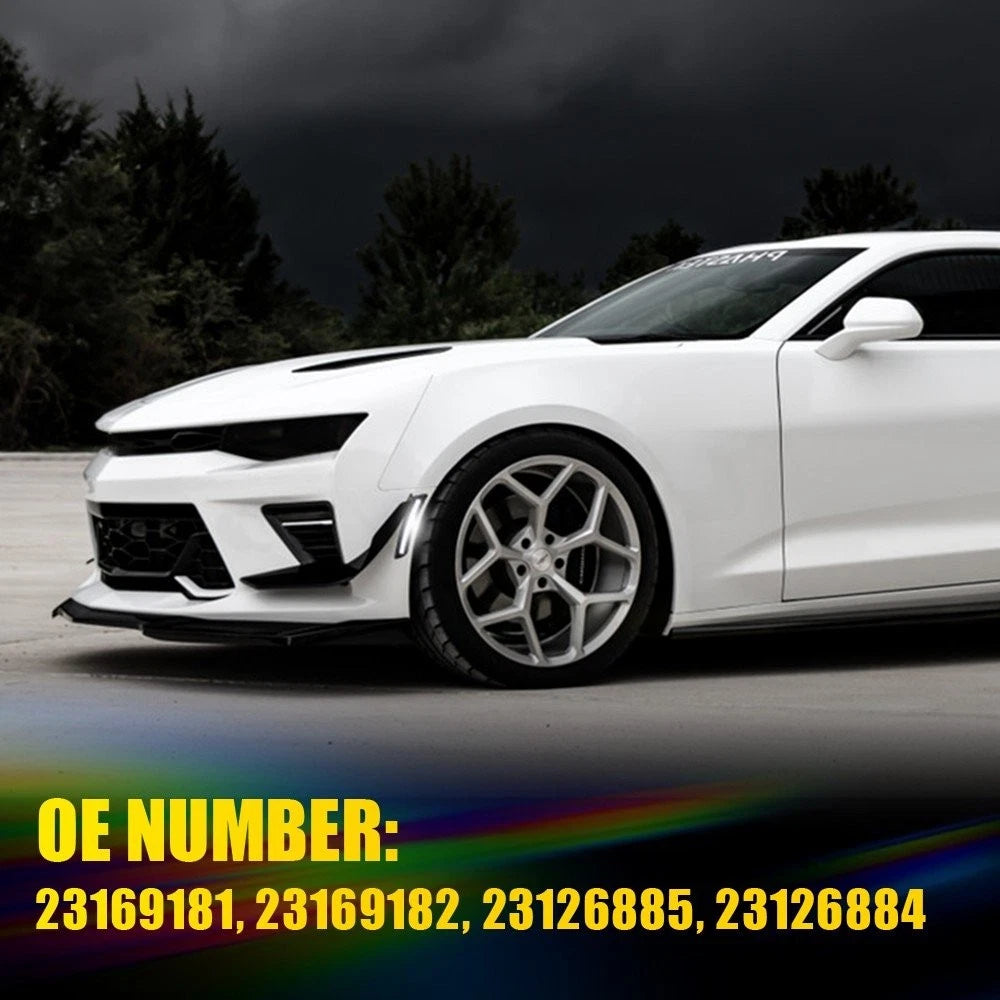 4X Dynamic White Smoke LED Side Marker Lights for Chevrolet Camaro (2016–2023)