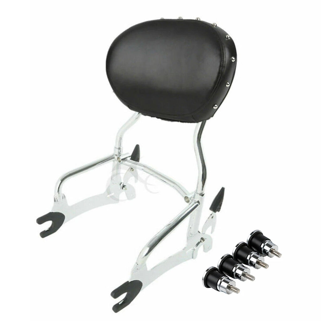 Chrome 12" Sissy Bar Backrest Mount Spools for Indian Springfield (2014–2022)