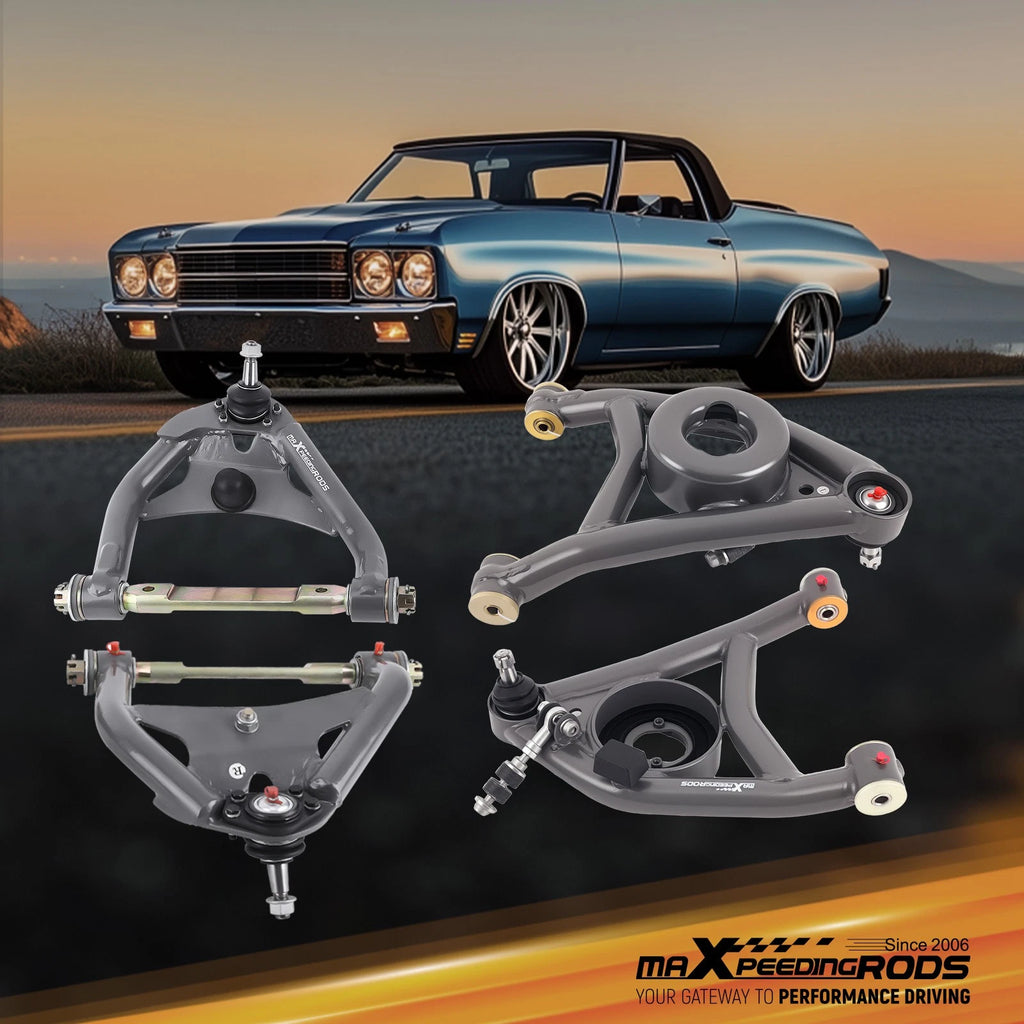 Set of 2 Tubular Upper & Lower Control Arms for GM A Body (1964–1972)