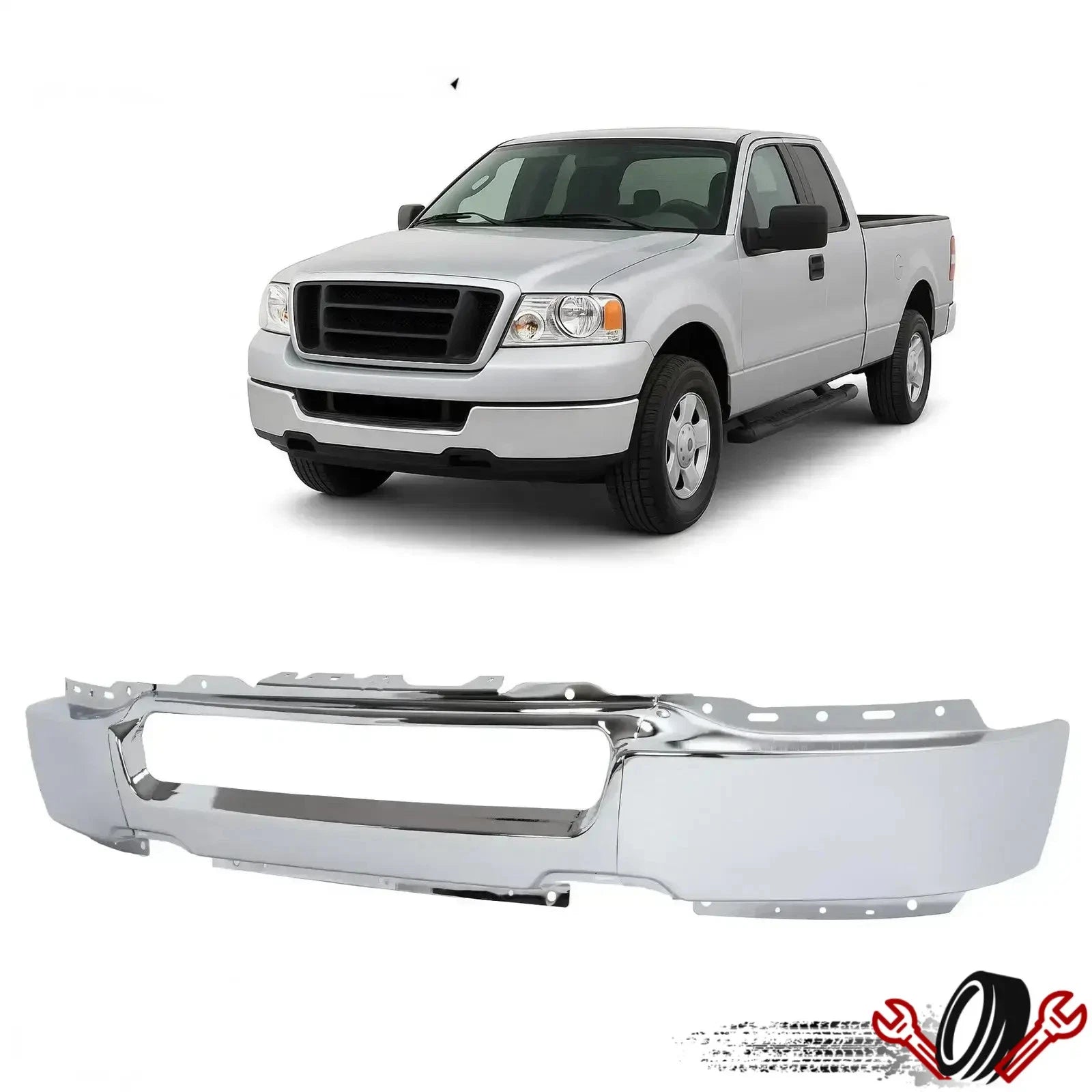 Chrome Front Bumper Face Bar for Ford F-150 (2004–2005)