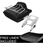 Matte Chopped Trunk Backrest Pad Mount Rack for Harley Touring Glide (2014–2026)