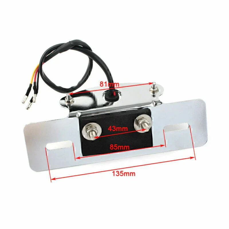 Rear Tail Light Chrome Bracket for Cafe Racer Motor