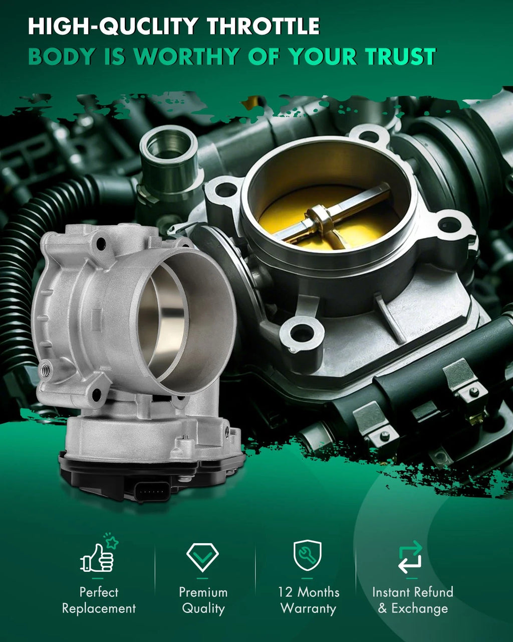 Throttle Body for Ford F150 Expedition Transit-150 250 350 3.5L (2015–2020) BL3Z-9E926-A
