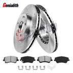 Front Drilled Rotors + Brake Pads for Hyundai Elantra (2017–2020)