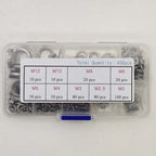 304 Stainless Steel Spring Washer Set of 430 pcs for Various Applications