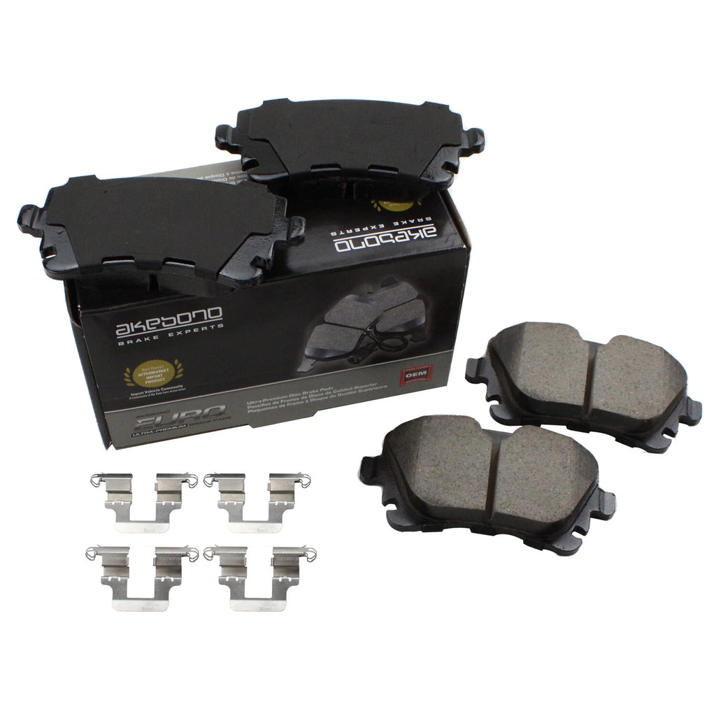 Set of 4 Akebono Euro Rear Ceramic Brake Pads for Audi A4 A5 Q5 (2009–2020)
