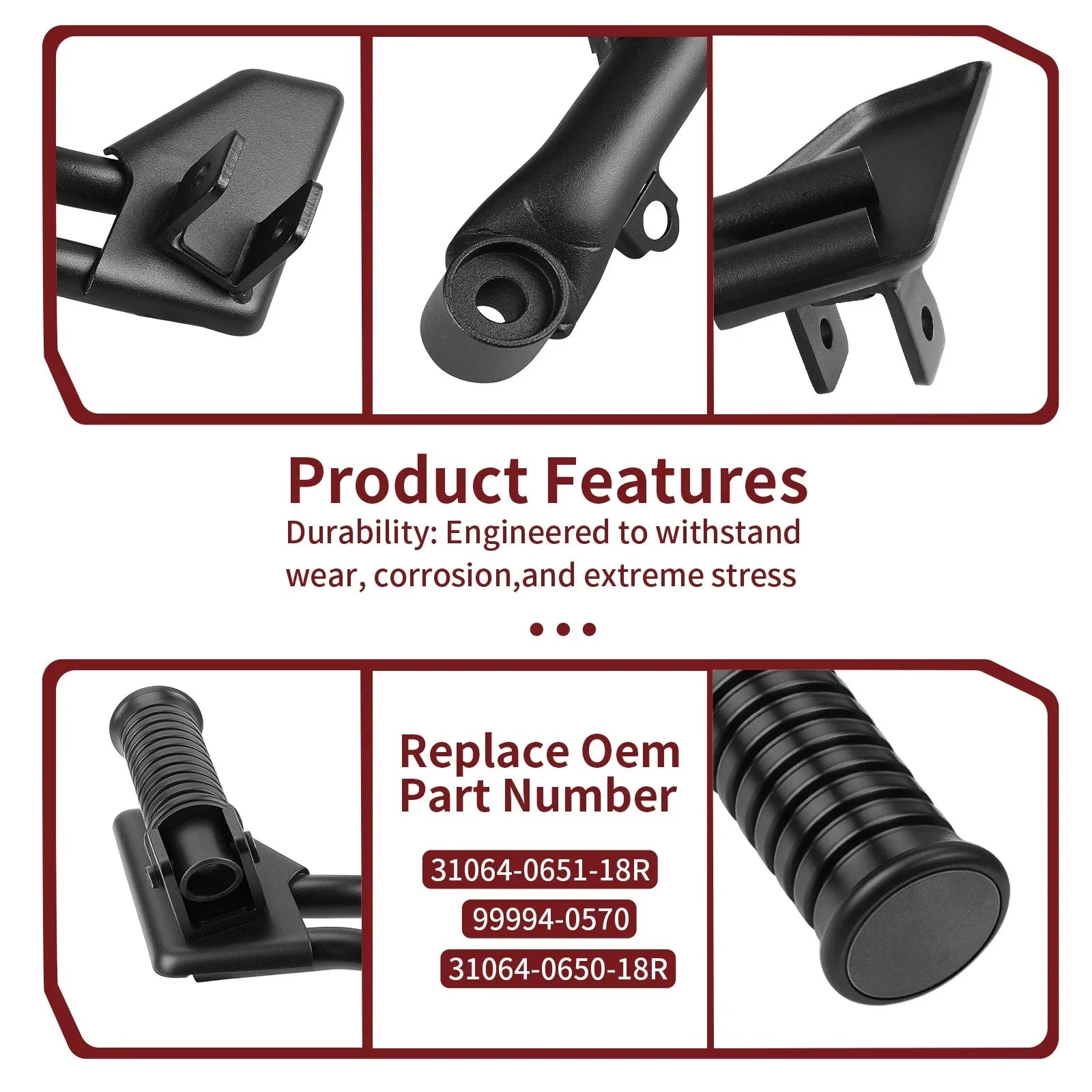 Passenger Foot Peg Set for Kawasaki Vulcan S EN650 (2015–2024)