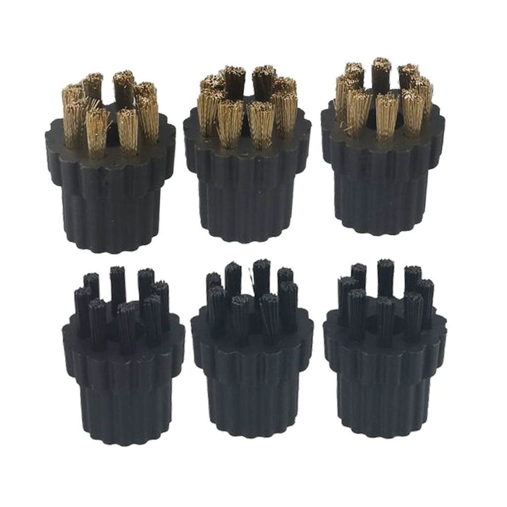 Steam Mop Head Replacement Parts Set of 6 - Brass Nylon Brush
