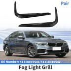 Front Left/Right Bumper Fog Light Covers for BMW 5-Series