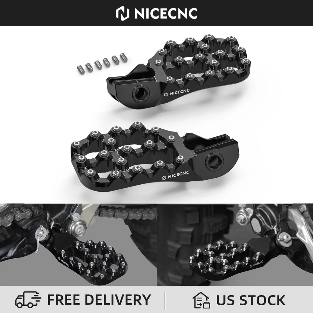 NICECNC Offset Foot Pegs for Husqvarna TX FX TC FC 125-501 (2017–2022)