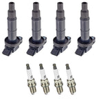 Set of 4 Ignition Coils & Spark Plugs for Toyota Corolla Celica Matrix (2000–2008) UF247