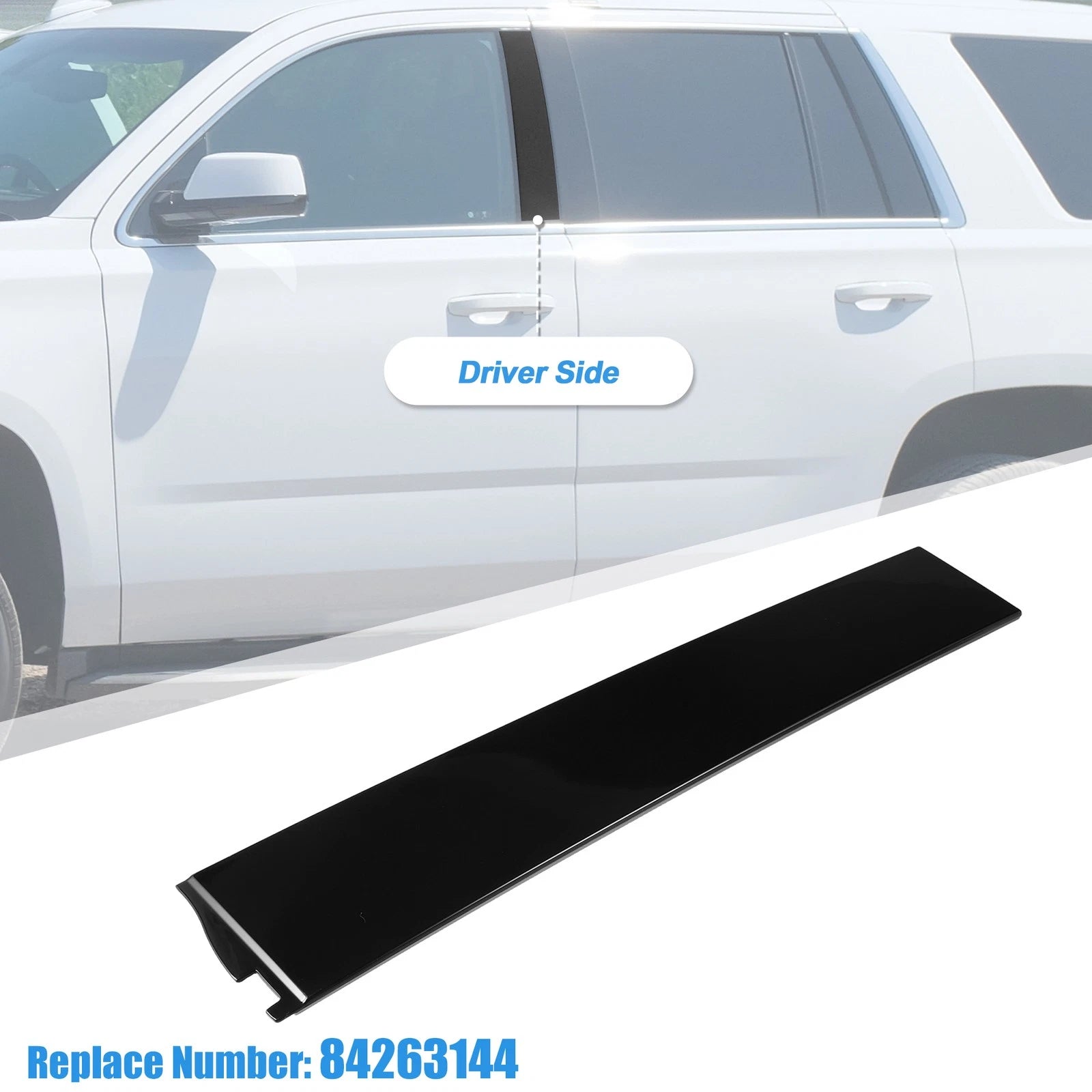 Door B Pillar Trim Panel Left for Cadillac Chevy (84263144)