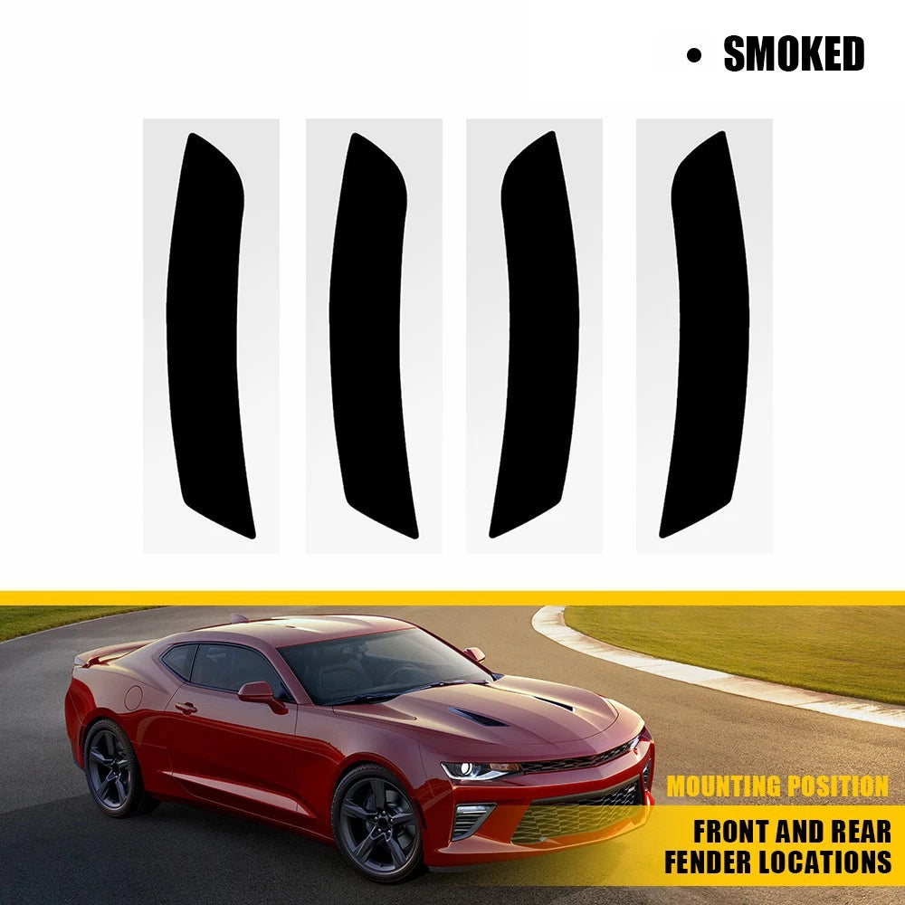 Set of 4 Car Side Leaf Stripe Stickers Trim Decals for Chevy Camaro (2016–2021)