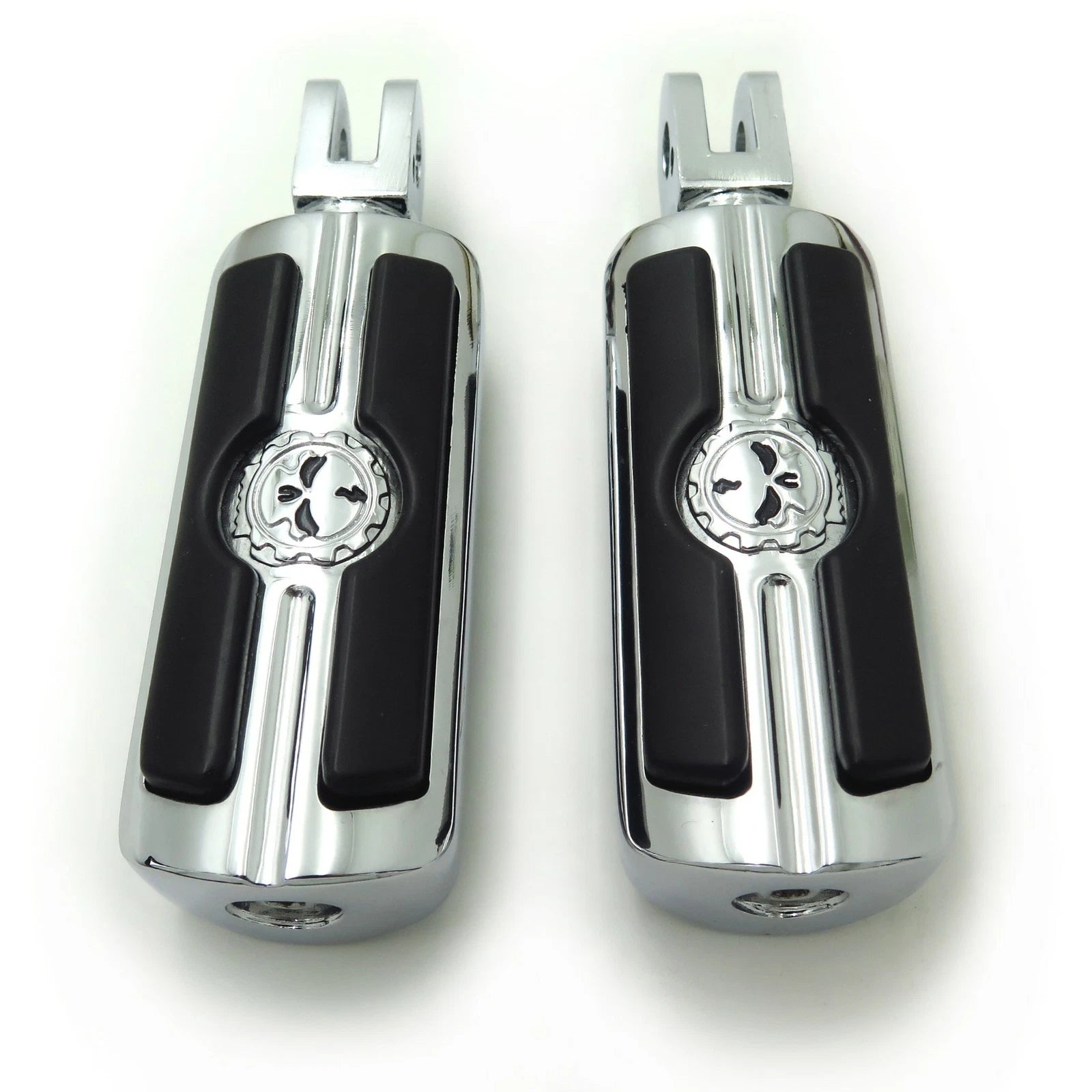 Gear Skull Footpeg Set for Triumph Speedmaster (2003–2014) Chrome