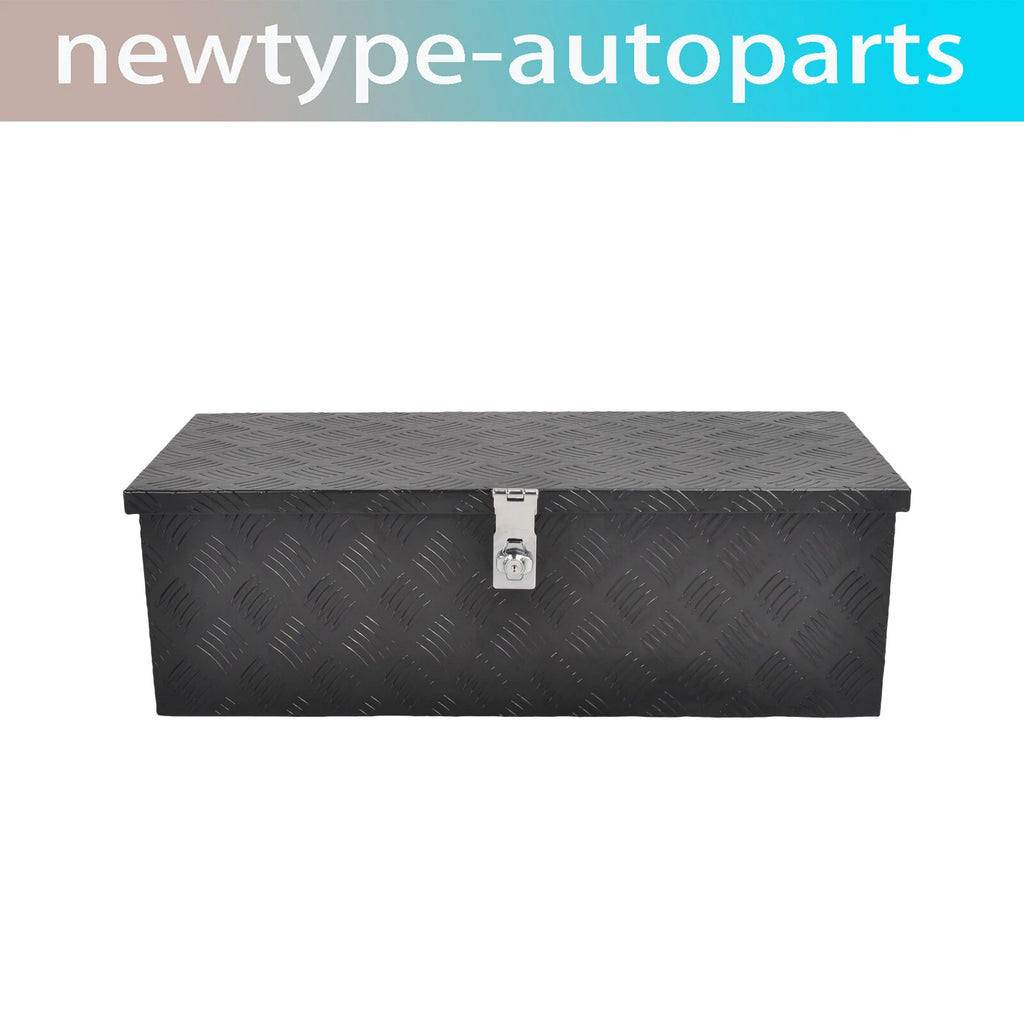 30" x 13" x 10" Black Aluminum Tool Box for Pickup Truck (Fits Most Models)