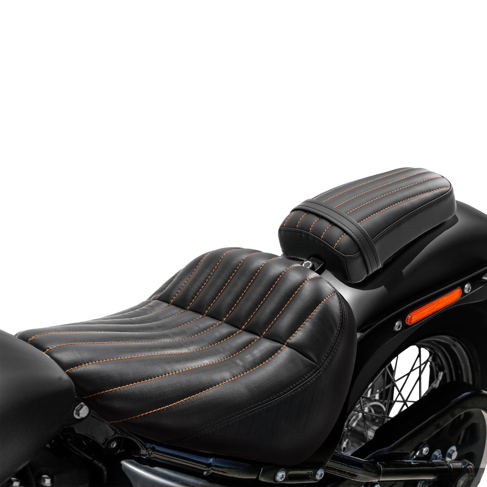Rider & Passenger Seats for Harley Street Bob FXBB (2018–2024) Black/Orange