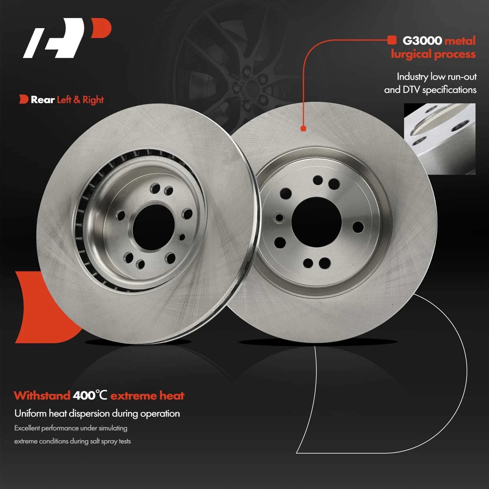 Disc Brake Rotors & Ceramic Pads for Mercedes-Benz ML250 (2015–2015)