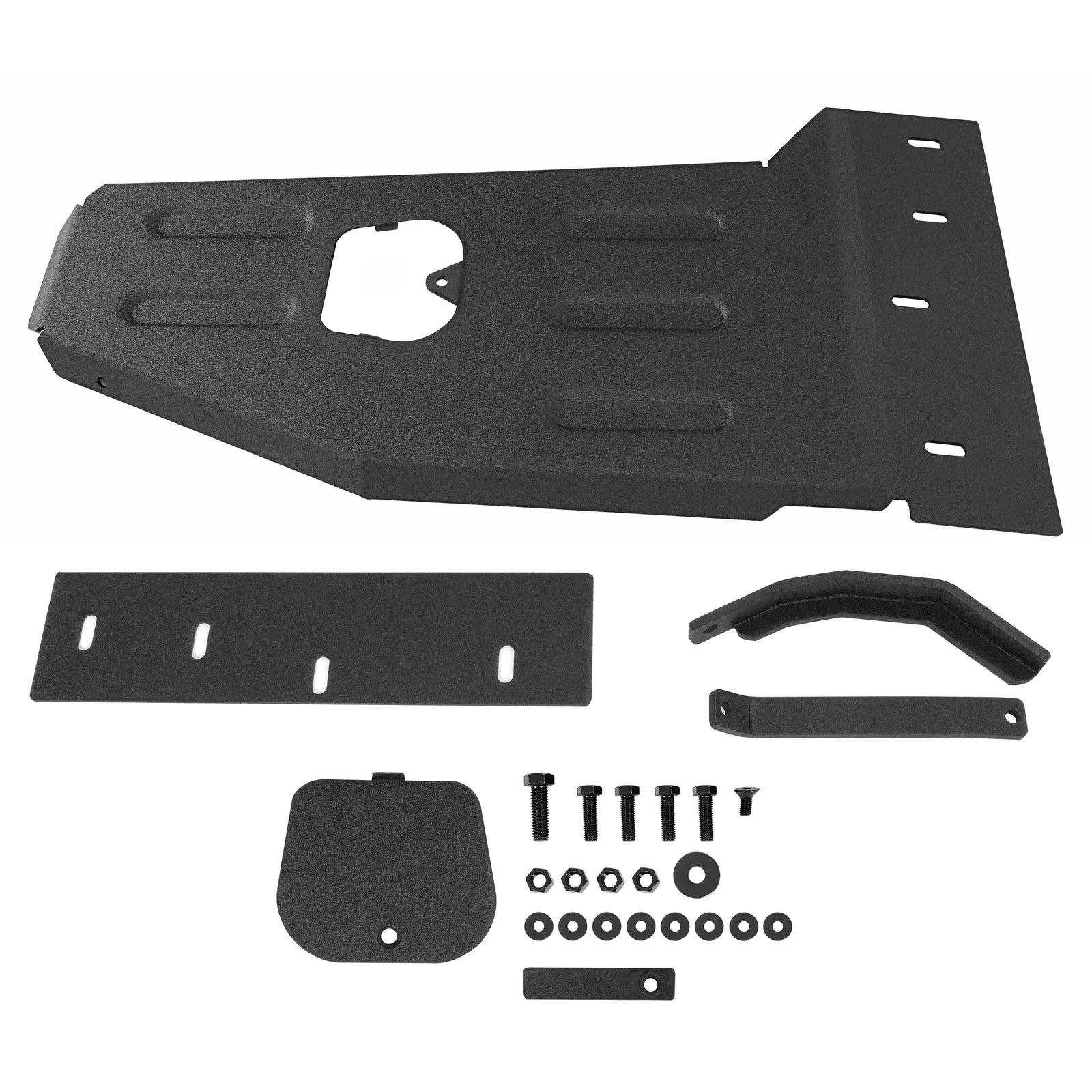 Black Steel Engine Transmission Skid Plate for Jeep Wrangler JK (2007–2018)