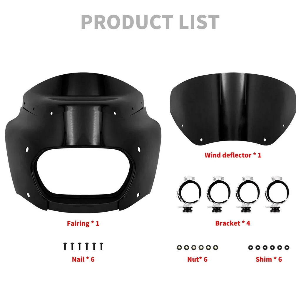 Motorcycle Headlight Fairing Mask for Harley Softail Fat Bob (2018-2022)