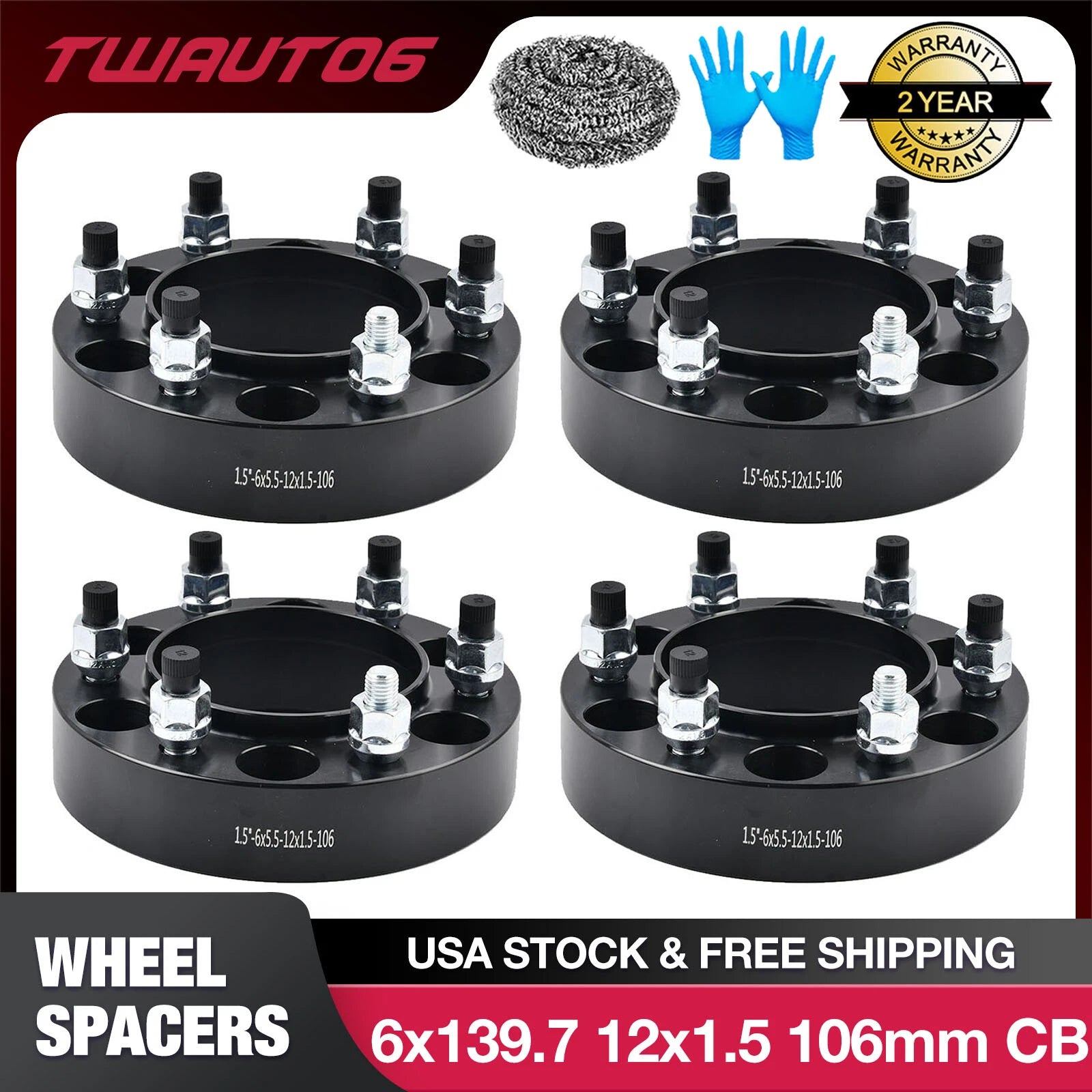 1.5 Inch Hubcentric Wheel Spacers for Toyota 4Runner Sequoia (1999–2024)