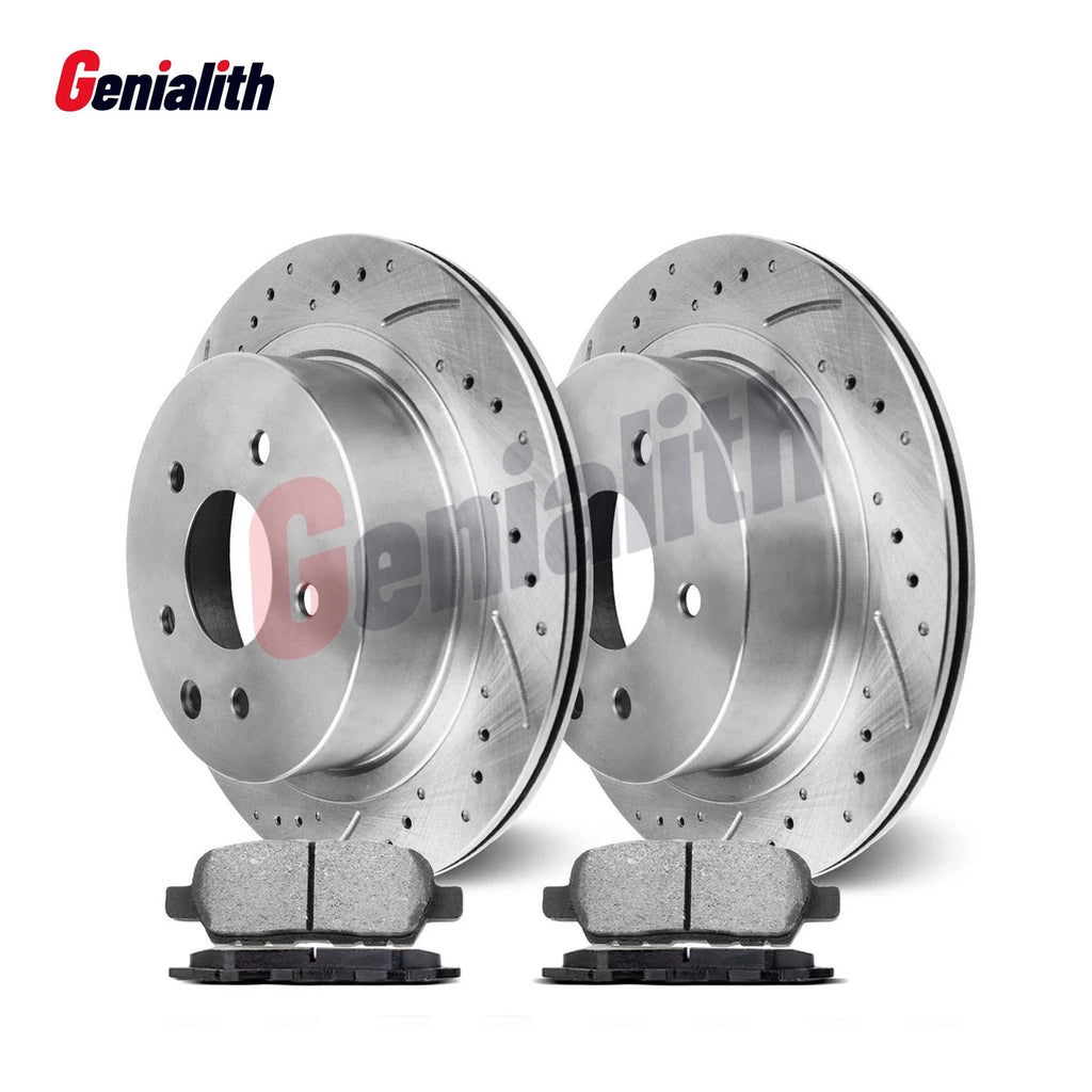 2X Front Drilled Slotted Brake Rotors & Pads for Honda CR-V (2020–2022)