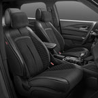 Set of 2 Universal Voris Series Front Row Seat Covers for Car SUV Black
