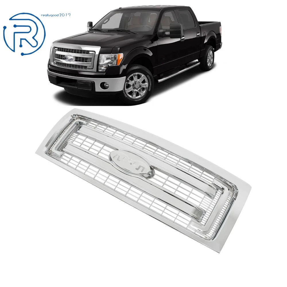 Chrome Front Upper Bumper Grille for Ford F150 (2009–2014)
