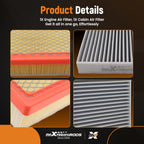 Set of 2 Cabin Air Filters for Toyota Tundra (2014–2022)