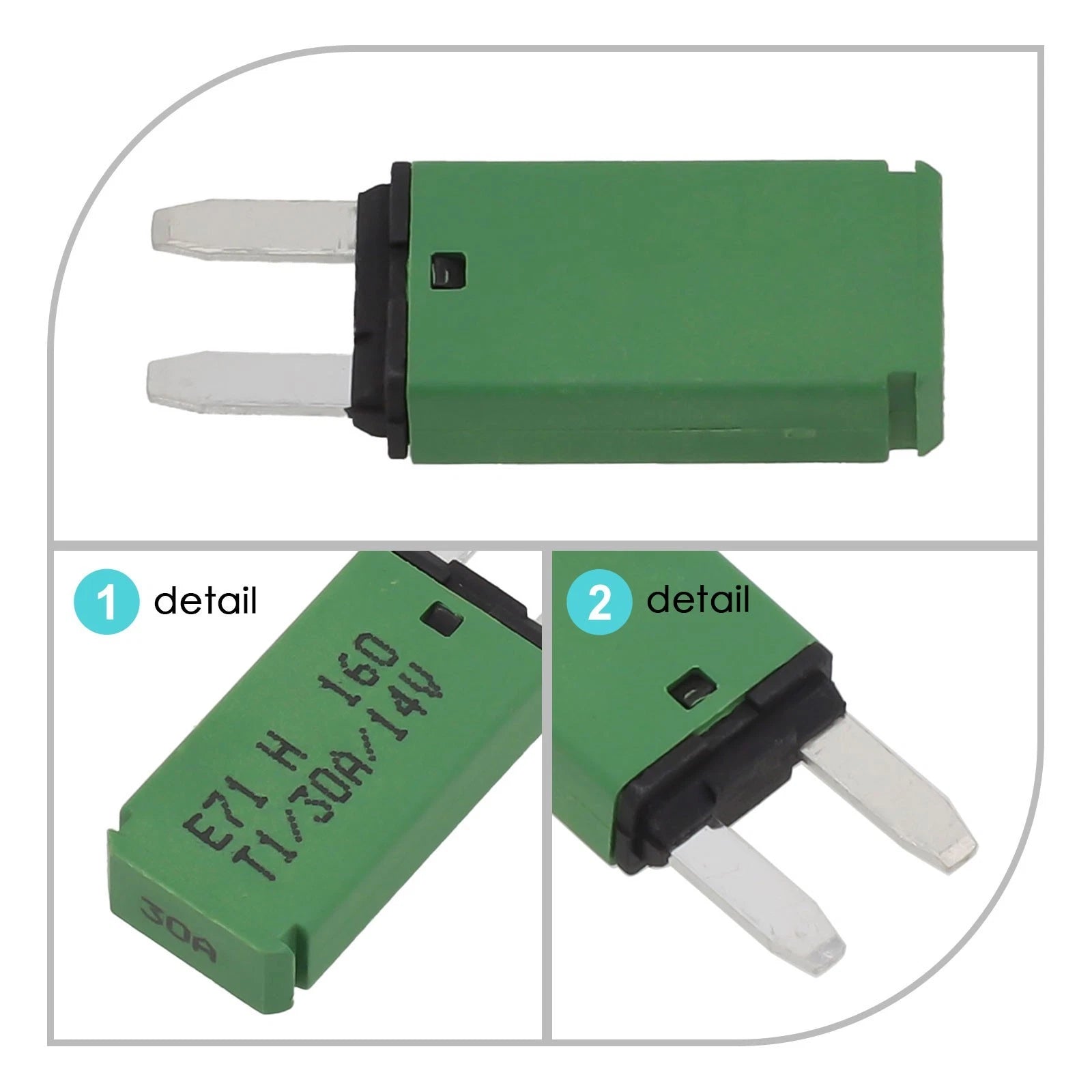 30A Circuit Breaker Fuse for Reliable Overheating Protection (1pcs)
