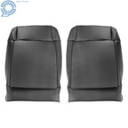 Pair of Seat Back Covers for Jeep Wrangler (2007–2012) Black Synthetic Leather