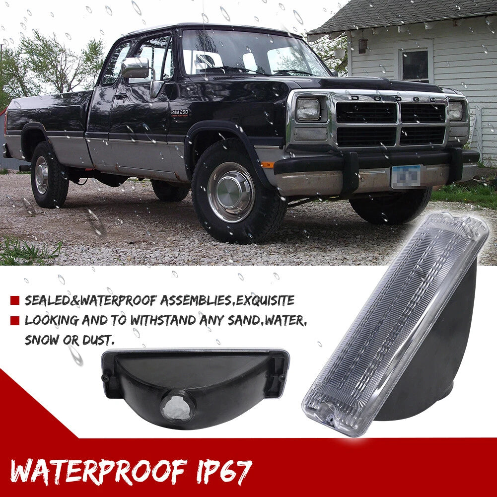 Turn Signal Lights for Dodge D250 W250 (1991–1993) Clear Lens